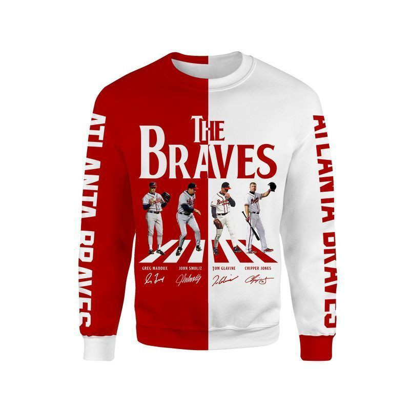 MLB Atlanta Braves Limited Edition All Over Print Sweatshirt Zip Hoodie T shirt Shirt Hoodie Size S-5XL 2021