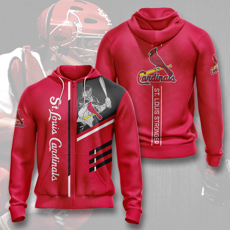 St Louis Cardinals Men And Women 3D Full Printing Zip Hoodie St Louis Cardinals 3D Full Printing T Shirt