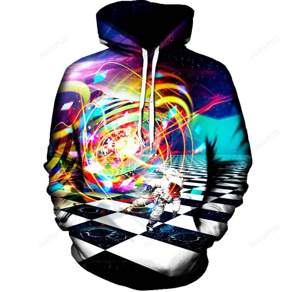 Astronaut Absorption 3D All Over Printed Hoodie, Zip- Up Hoodie