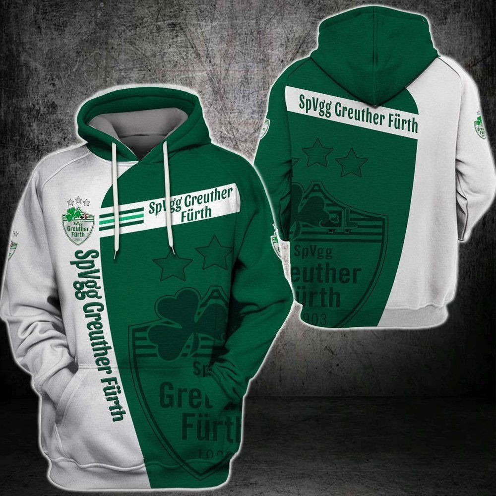 Spielvereinigung Greuther F'rth 3D All Over Print Hoodie, Zip-up Hoodie