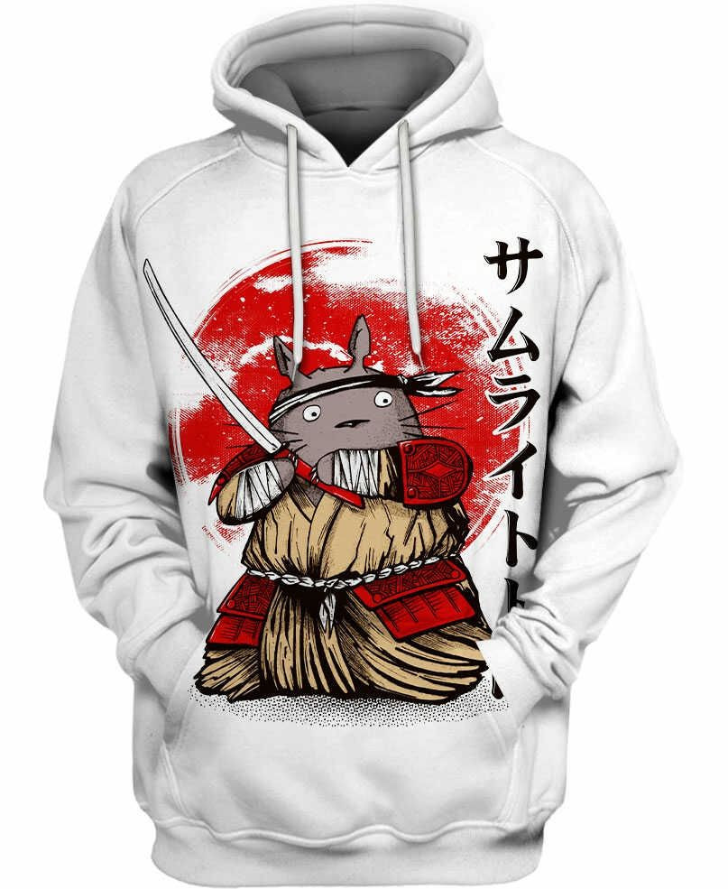 Toto Samurai 3D All Print Hoodie, Zip- Up Hoodie