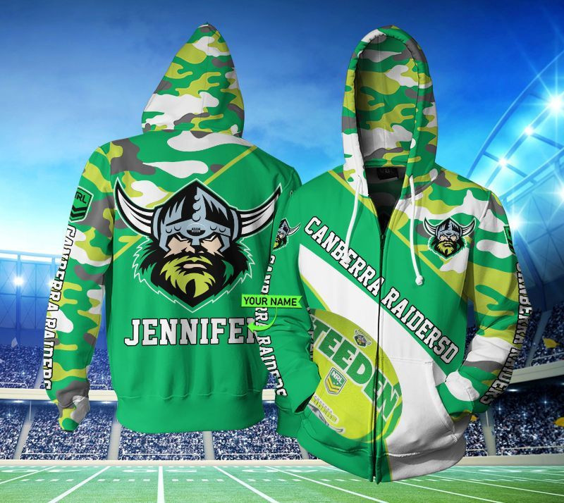 Personalized Canberra Raiders 3D All Over Print Hoodie, Zip-up Hoodie