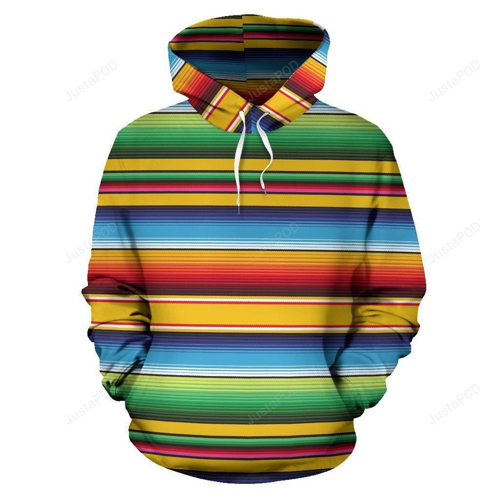 Serape Baja Mexican Blanket Pattern Print All Over Graphic 3D Hoodie For Men Women All Over 3D Printed Hoodie