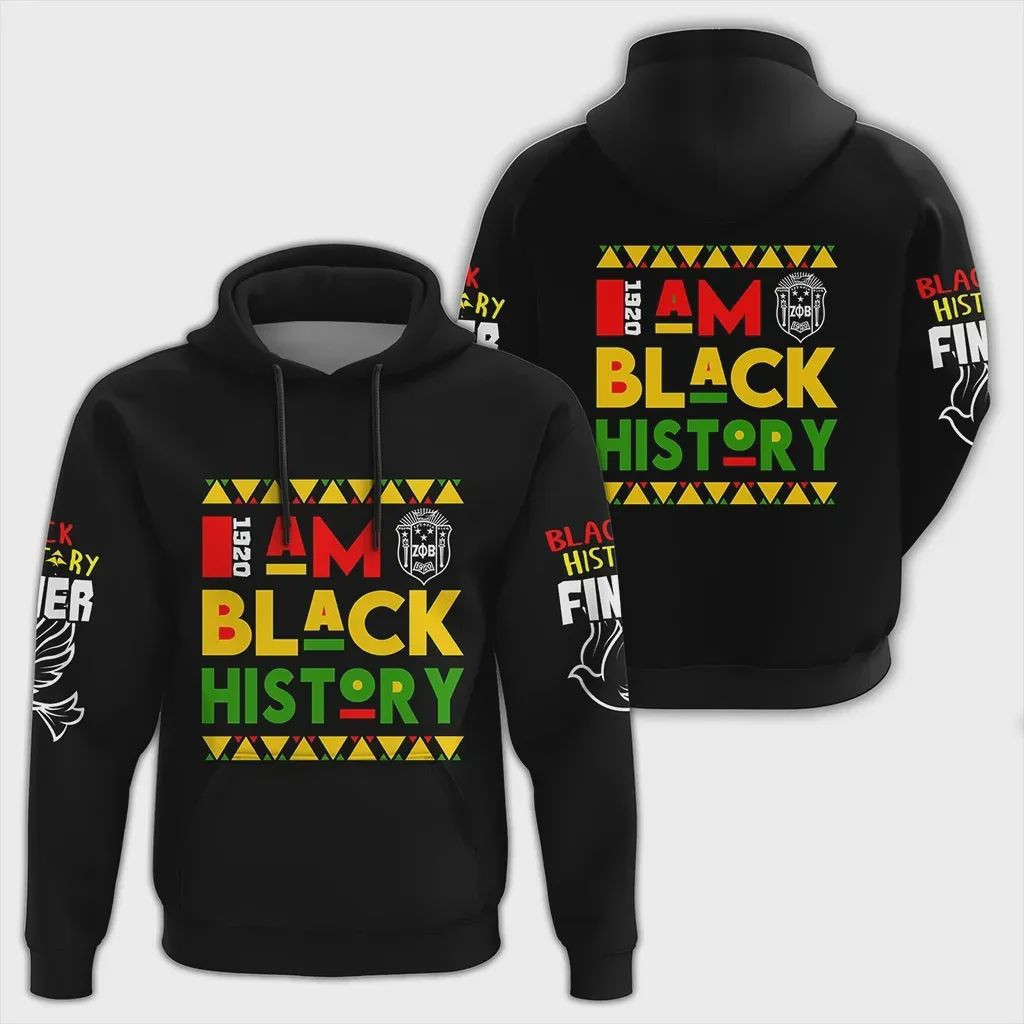 Africa Zone Hoodie - Black History Zeta Phi Beta Pullover Hoodie J0