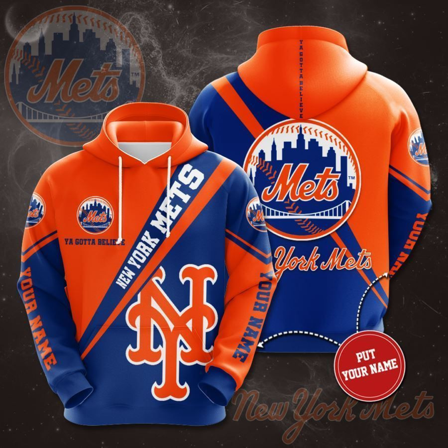 Personalized New York Mets No1410 Custom Hoodie 3D