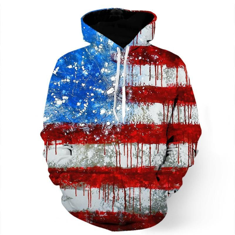 Splash USA Flag 3D All Over Print Hoodie, Zip-up Hoodie