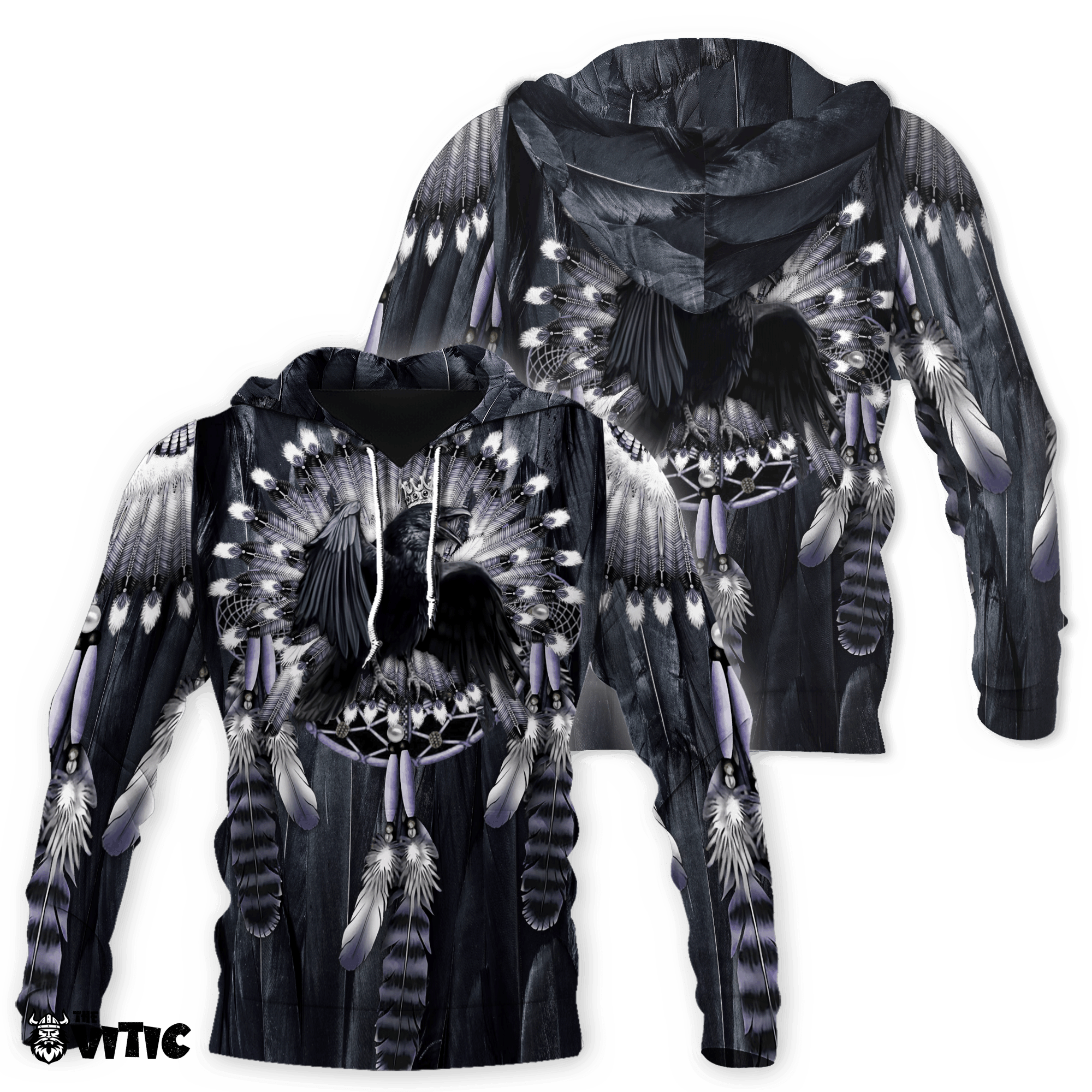 Raven Native American Sport Hoodie 5100