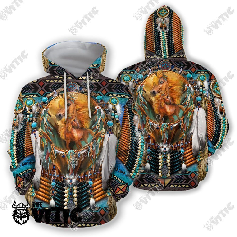 Horse Native American Hoodie 4501