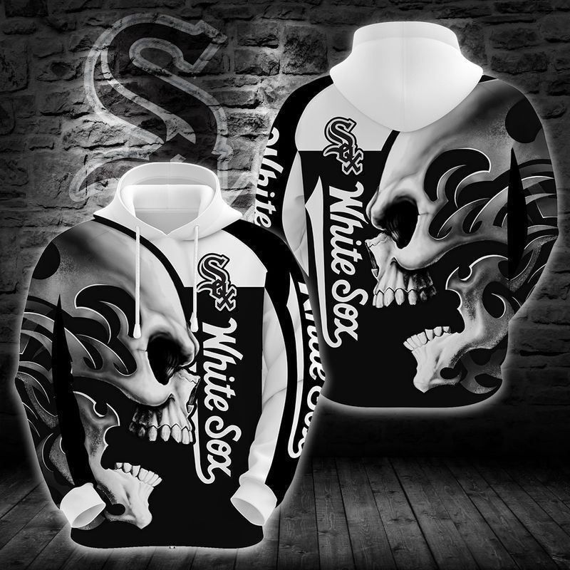 MLB Chicago White Sox Skull Hoodie, Zip Hoodie, Tshirt Design 3D Full Printed High Quality Hot Trending 2021-NH263 2021