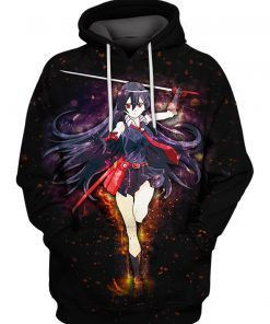 Akame 3D All Over Printed Hoodie, Zip- Up Hoodie