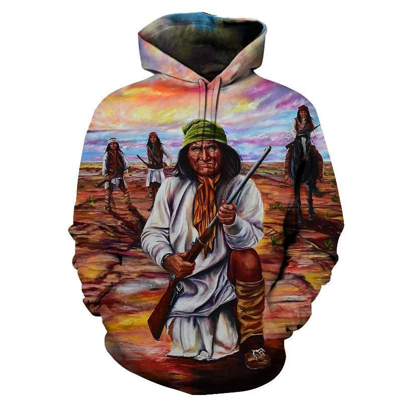 Native American Great Chief Geronimo Hoodie BT15