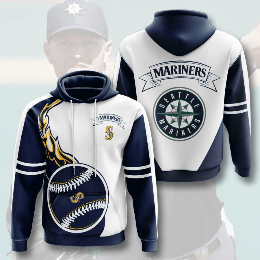 Seattle Mariners No1777 Custom Hoodie 3D Size S to 5XL