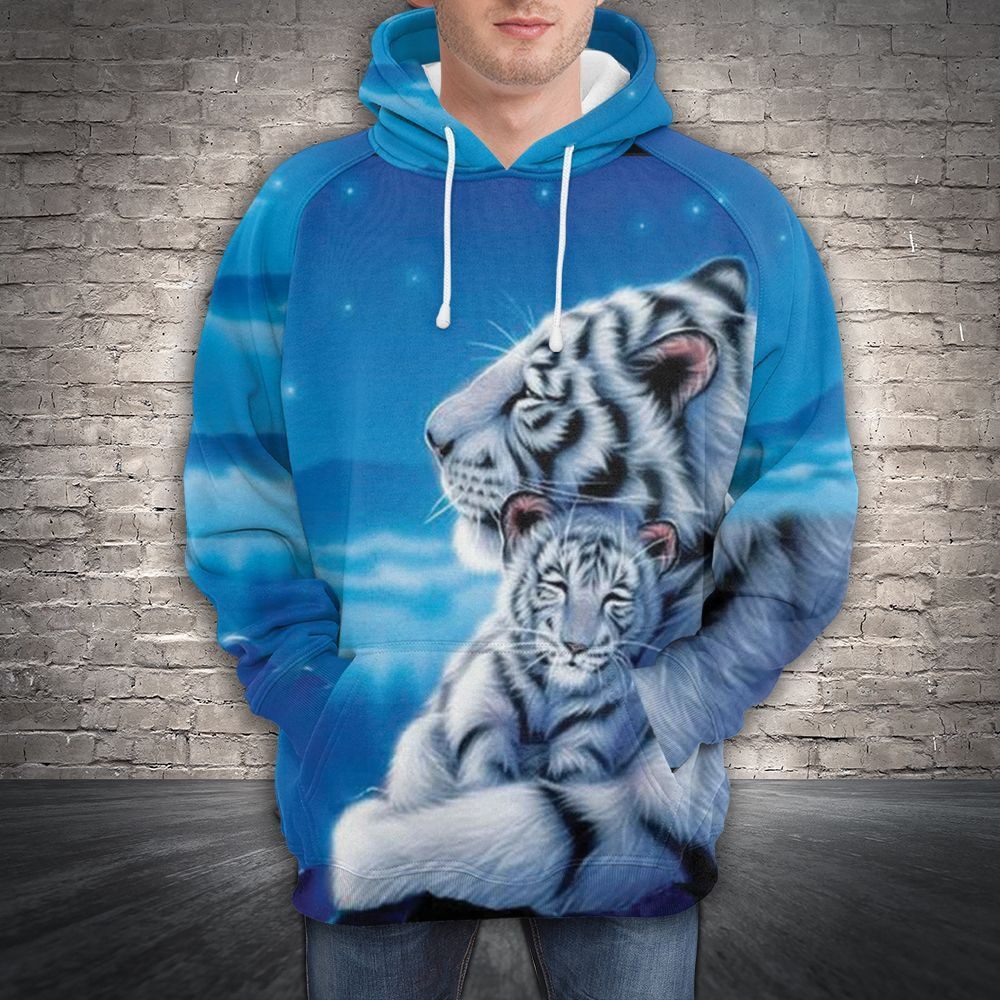 Tiger 3d All Over Print Hoodie, Zip-Up Hoodie