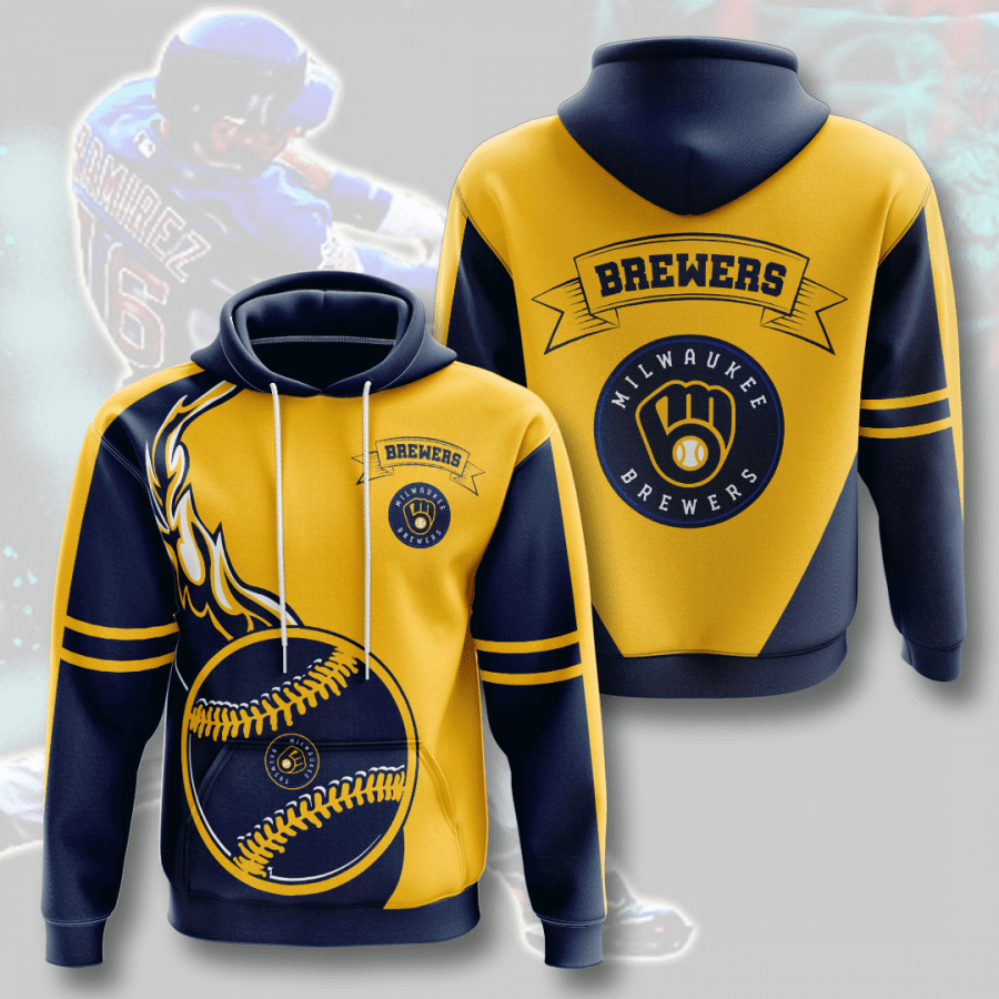 MILWAUKEE BREWERS All Over Printed Hoodie