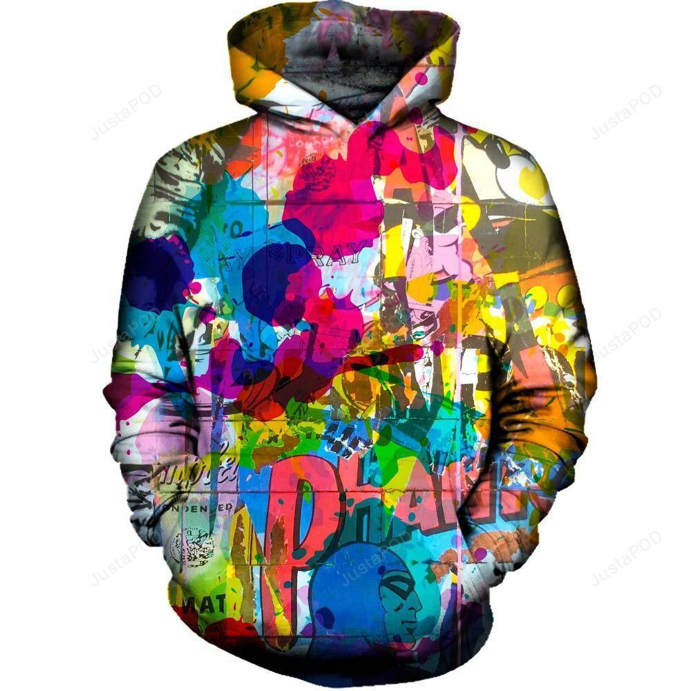 Street Art 3D All Over Printed Hoodie, Zip- Up Hoodie