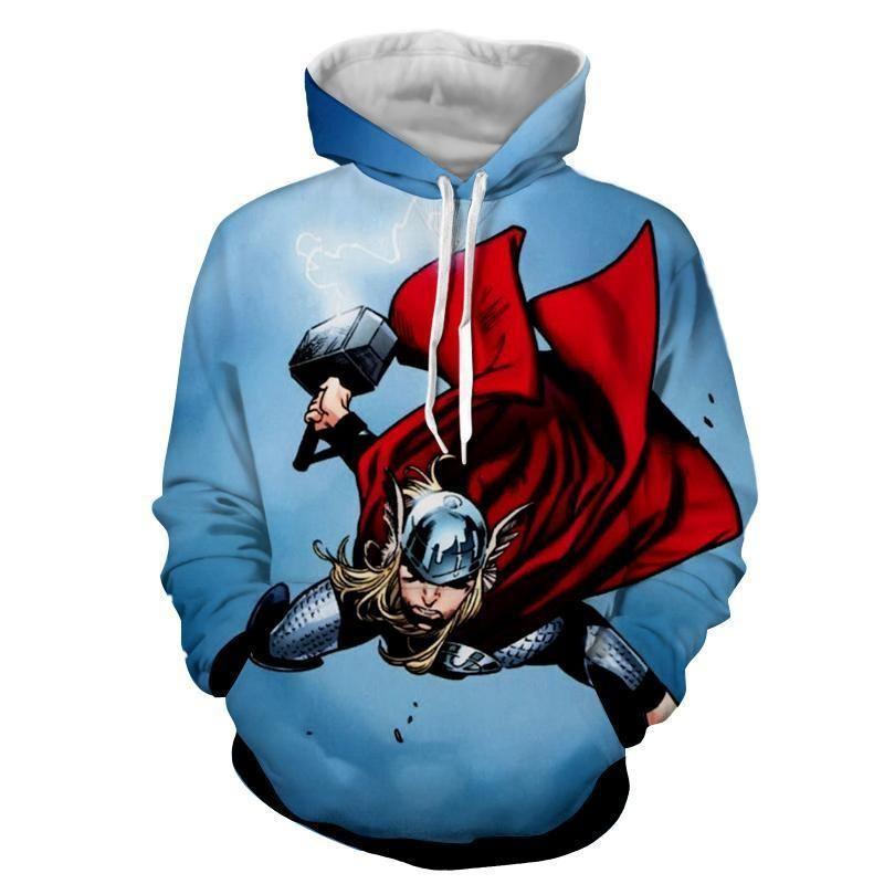 Superhero Thor 3D All Over Print Hoodie, Zip-up Hoodie