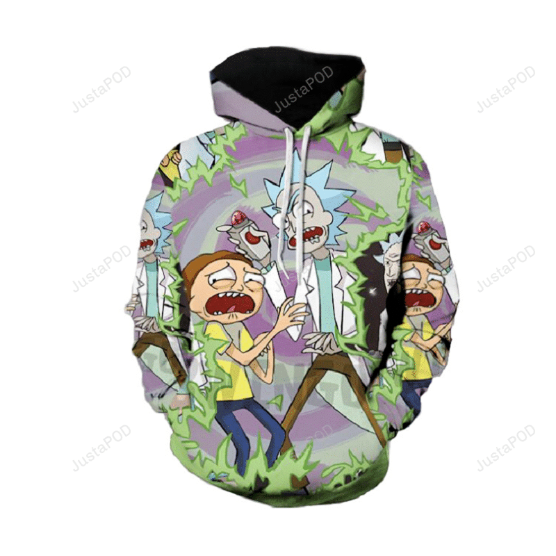 Rick And Morty 3D All Over Print Hoodie, Zip-up Hoodie