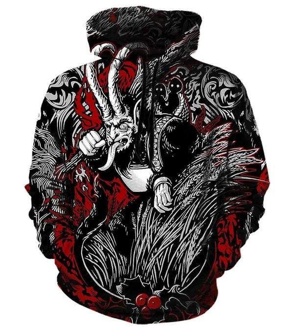 Krampus 3D All Over Print Hoodie, Zip-up Hoodie