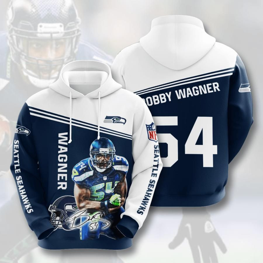 Seattle Seahawks No1792 Custom Hoodie 3D Size S to 5XL