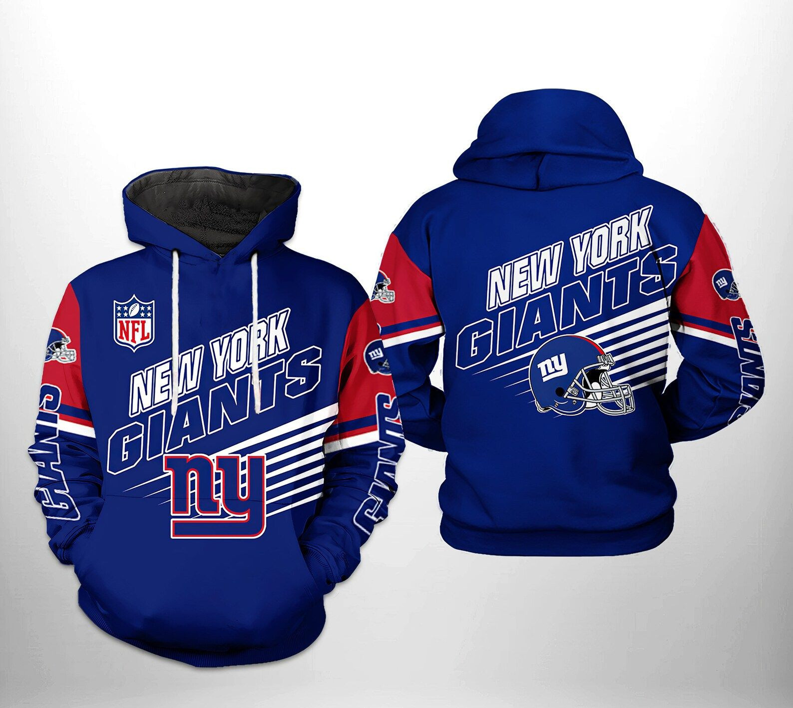 New York Giants NFL 3D All Over Print Hoodie, Zip-up Hoodie