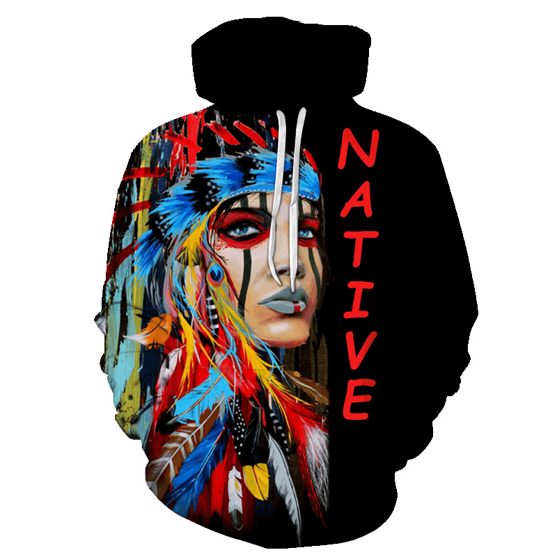 Native American Girl Hoodie BT14