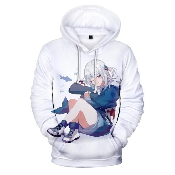 Anime Gawr Gura  3D All Over Print Hoodie, Zip-up Hoodie