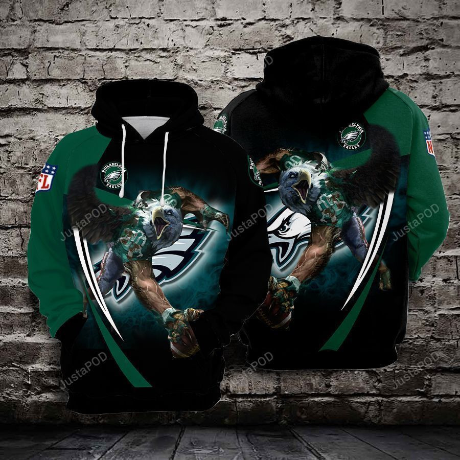 Philadelphia Eagles For Unisex 3D All Over Print Hoodie, Zip-up Hoodie