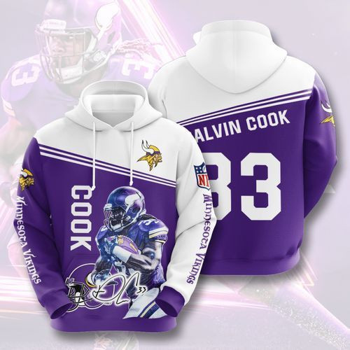 Amazon Sports Team Dalvin Cook Minnesota Vikings No171 Hoodie 3D