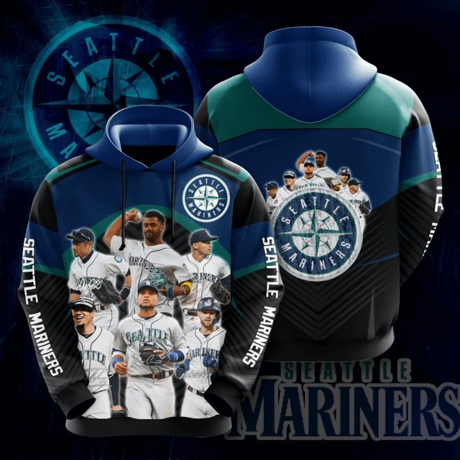 Seattle Mariners No1774 Custom Hoodie 3D Size S to 5XL