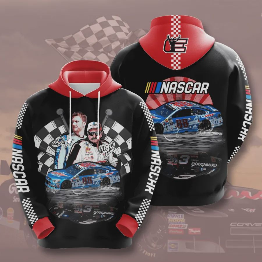 Dale Earnhardt 3D All Over Printed Hoodie, Zip- Up Hoodie