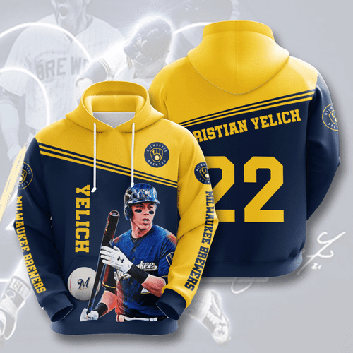 Sports Team Christian Yelich Milwaukee Brewers No1135 Hoodie 3D