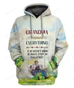 Grandpa Knows Everything 3D All Over Print Hoodie, Zip-up Hoodie