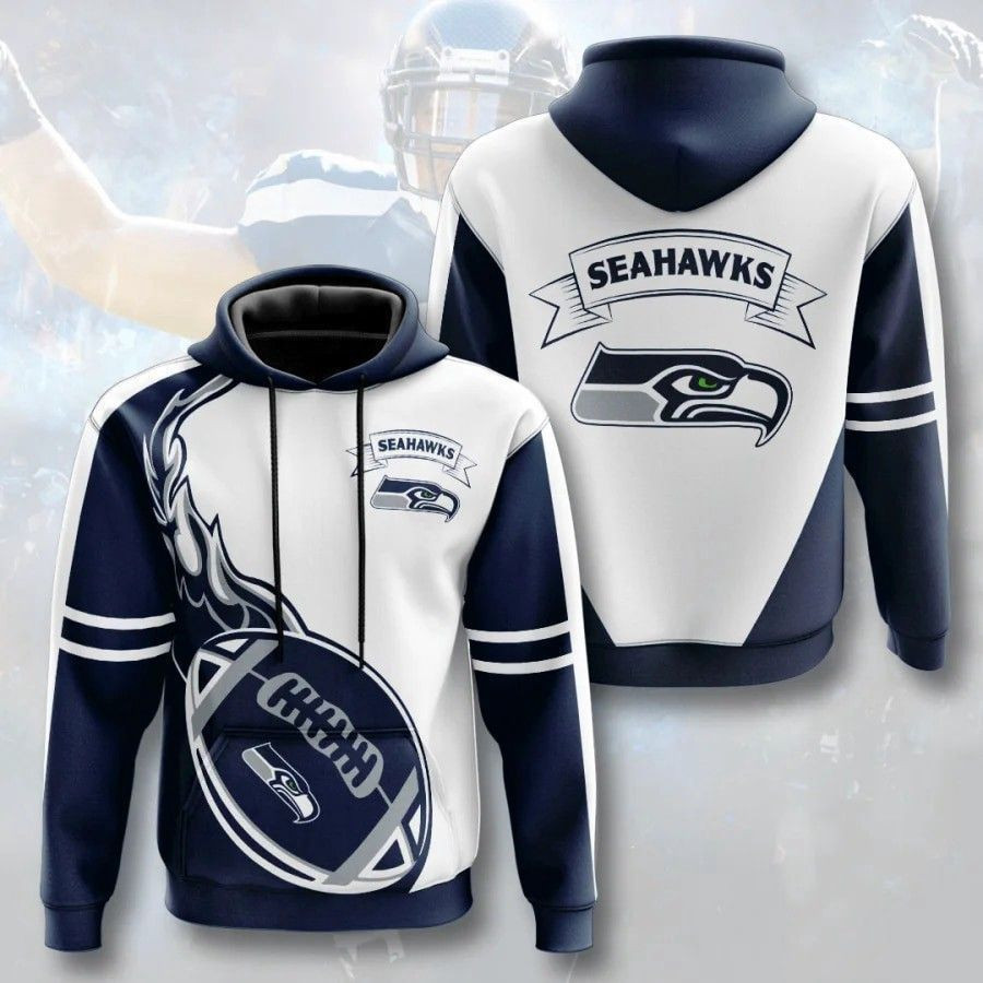 Seattle Seahawks Pullover And Zippered Hoodies Custom 3D Graphic Printed 3D Hoodie All Over Print Hoodie For Men For Women