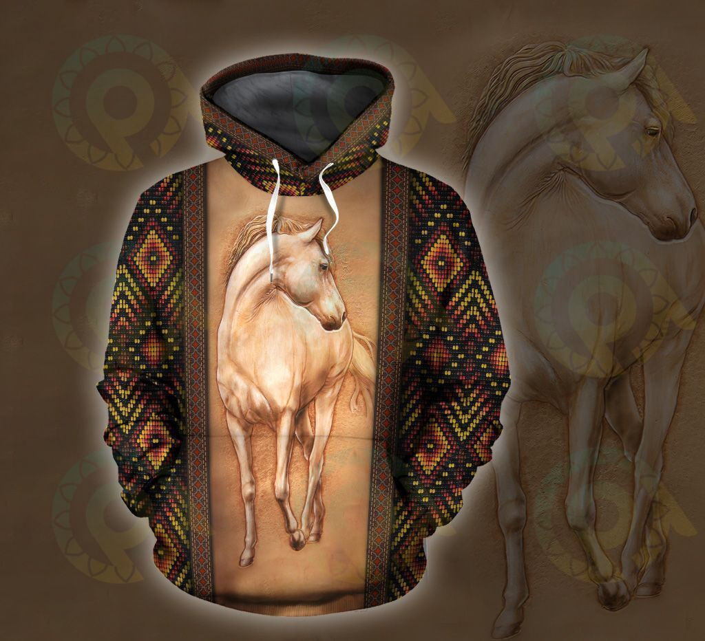 HORSE - HOODIE Native American 01 [ID4-B]