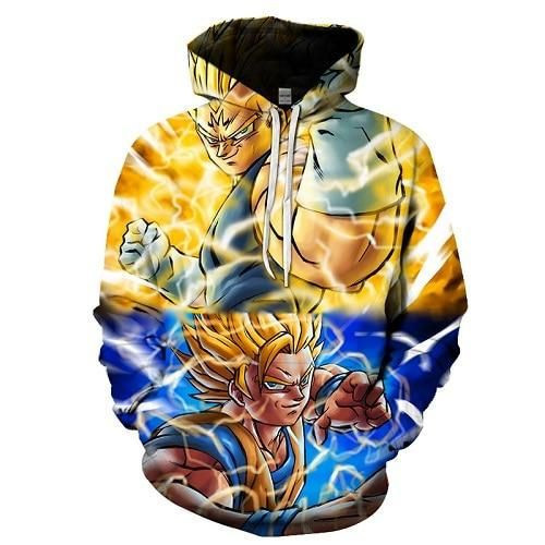 Dragon Ball Z Saiyan 3D All Print Hoodie, Zip- Up Hoodie