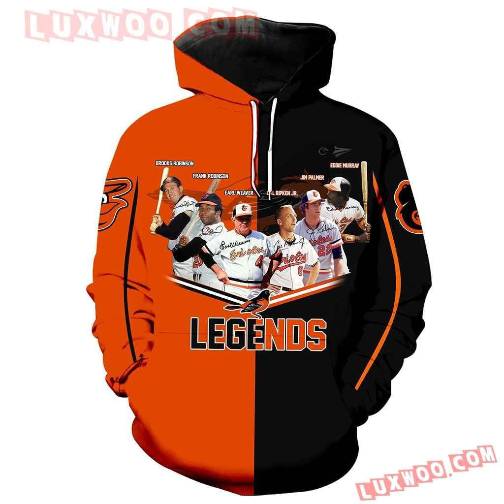 Mlb Baltimore Orioles Legends 3d Hoodie All Over Print Hoodie 2021