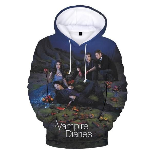 The Vampire Diaries 3D All Over Print Hoodie, Zip-up Hoodie