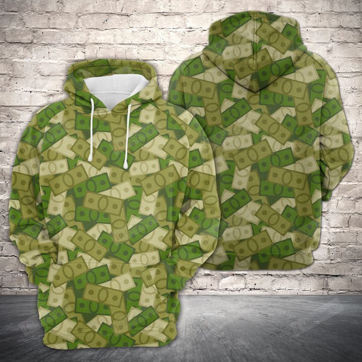 Amazing Camouflage Of Cash 3D All Over Print Hoodie, Zip-up Hoodie