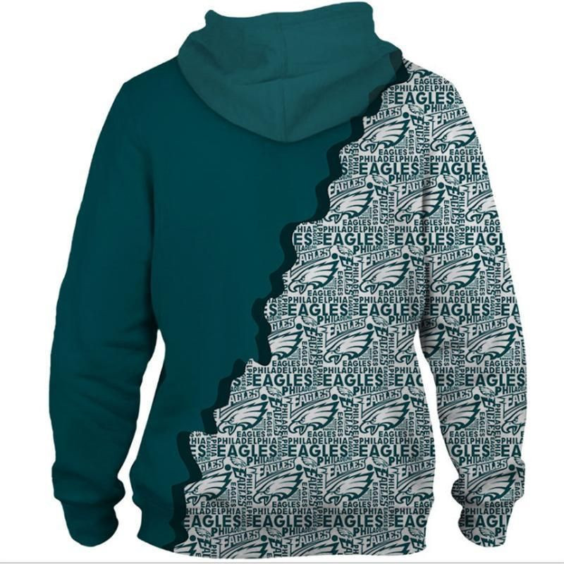 Philadelphia Eagles Wavy Twill Warm For Unisex 3D All Over Print Hoodie, Zip-up Hoodie