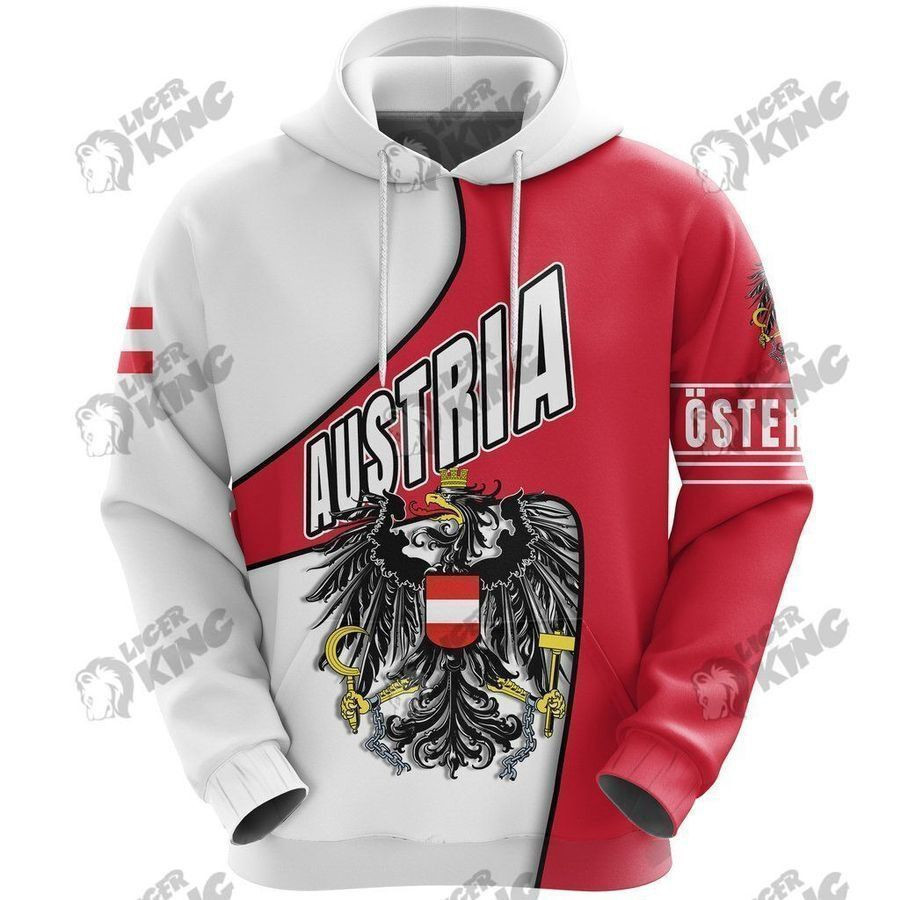 Austria Heart And Soul Pullover And Zip Pered Hoodies Custom 3D Graphic Printed 3D Hoodie All Over Print Hoodie For Men For Women