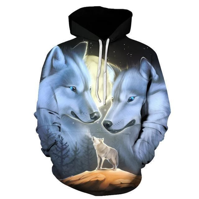 Wolf Moon Top Native American Hoodie BT08