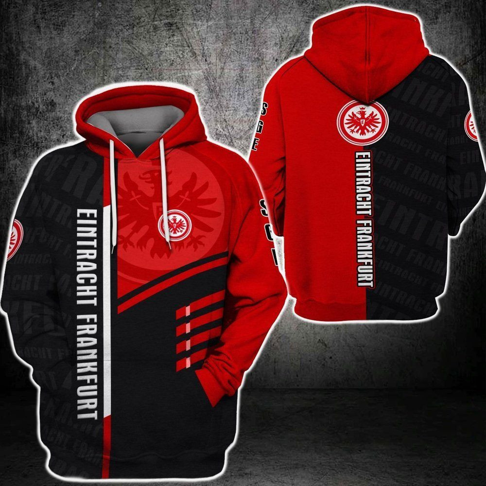 Kapuzenpullover Eintracht Frankafurt Unisex 3D All Over Print Hoodie, Zip-up Hoodie