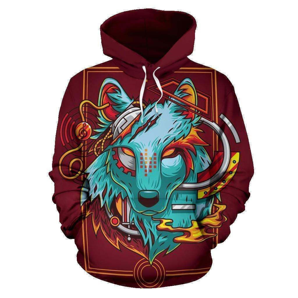 Machine Wolf Native American Hoodie BT14