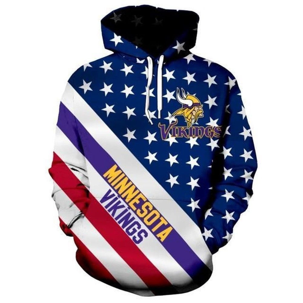 Minnesota Vikings 3D Hoodie Sweatshirt