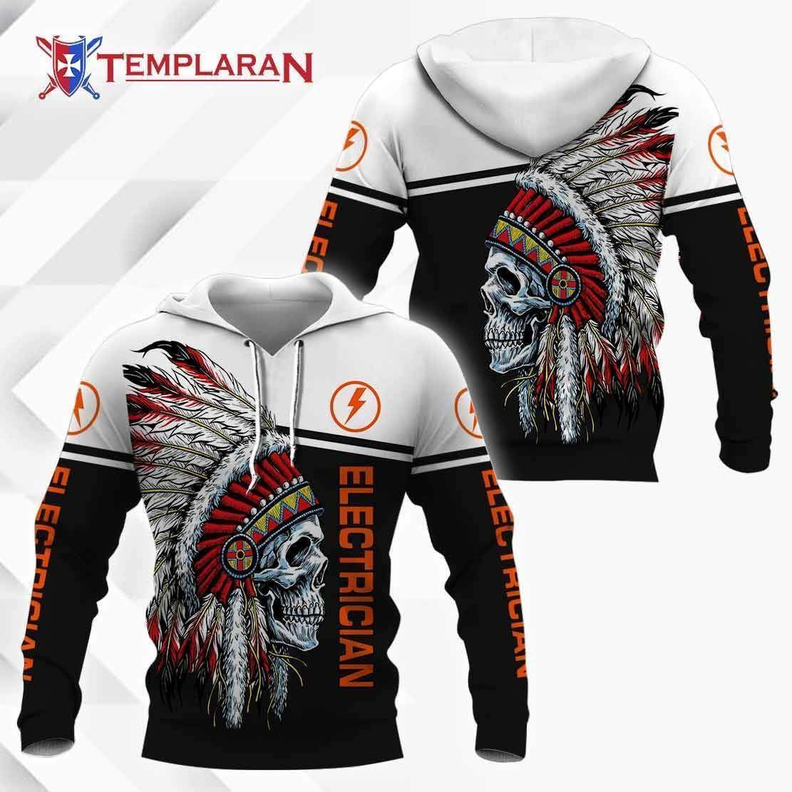 Electrician Native American Pullover Unisex Hoodie BT13