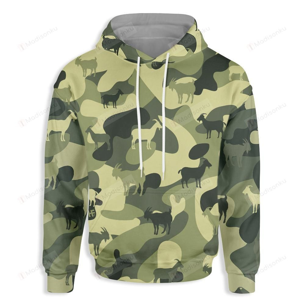 Goat Camo Farmer  3D All Over Print Hoodie, Zip-up Hoodie