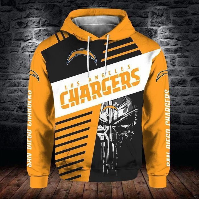 Los Angeles Chargers 3D Hooded Pocket Pullover Hoodie Perfect Gift