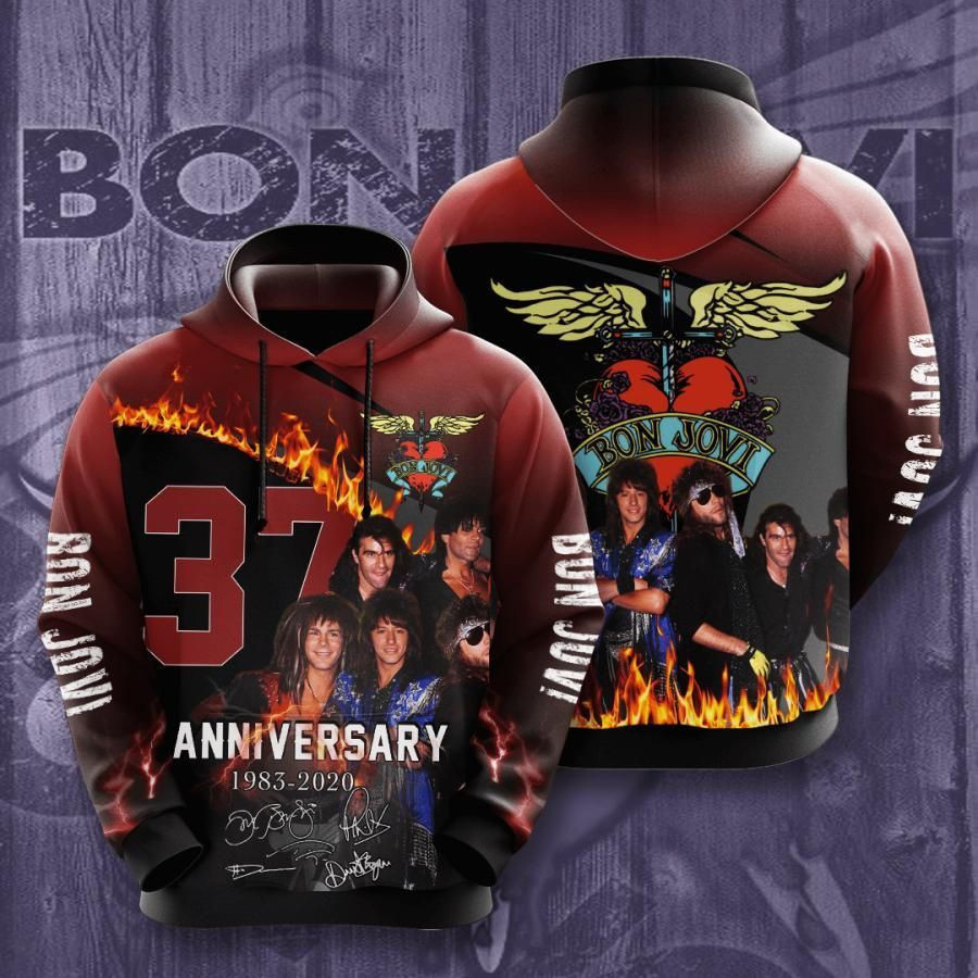 Bon Jovi No215 Custom Hoodie 3D Size S to 5XL