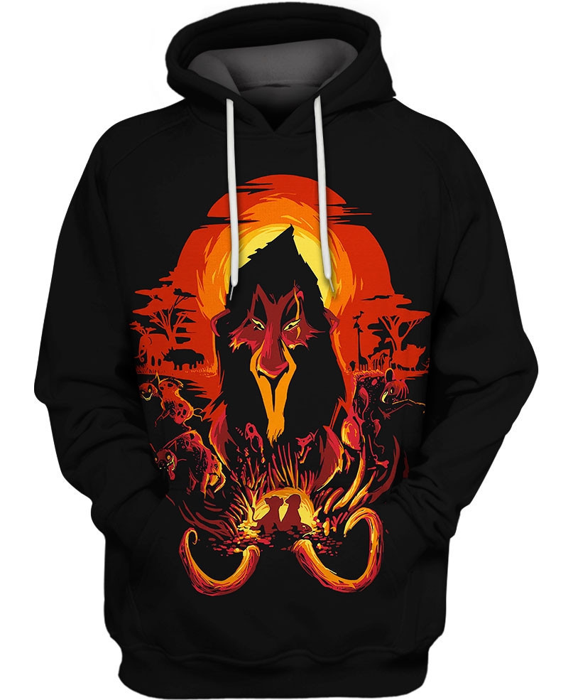 Scar The Lion King 3D All Over Print Hoodie, Zip-up Hoodie