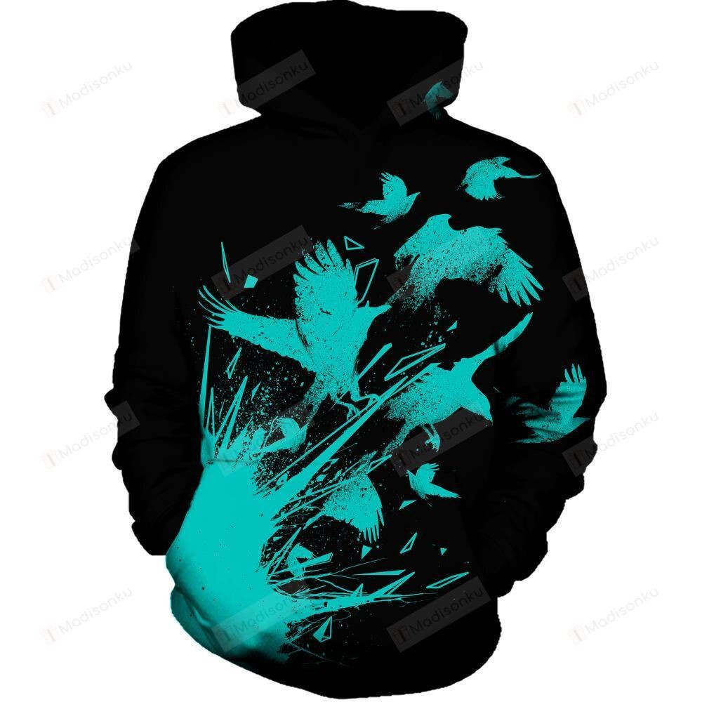 Fragments 3D All Over Printed Hoodie, Zip- Up Hoodie